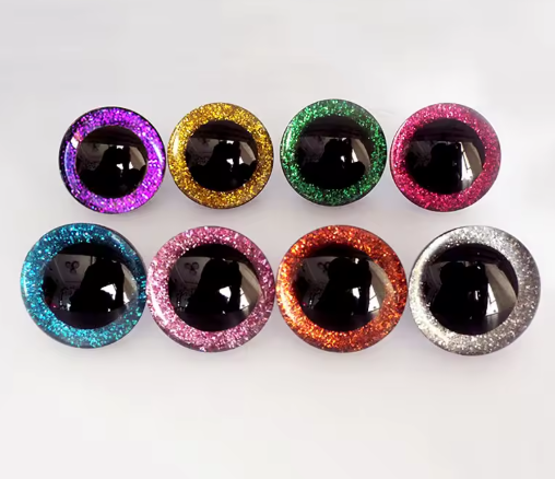 Ojos de seguridad con purpurina (Par)